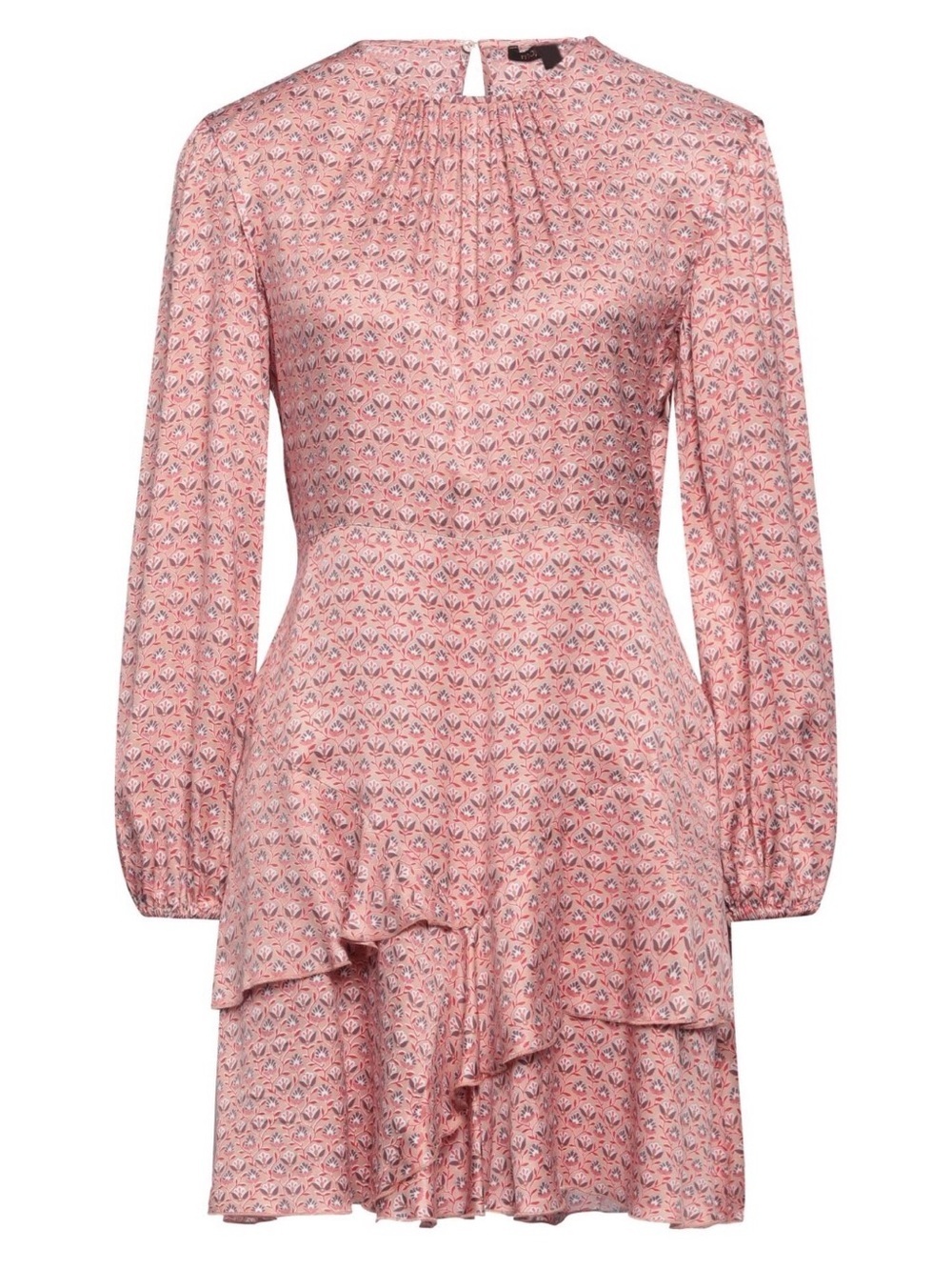NWT Maje Rilivia Floral-Print Ruffled Woven Mini Dress viscose lightweight 34 XS - Picture 3 of 14